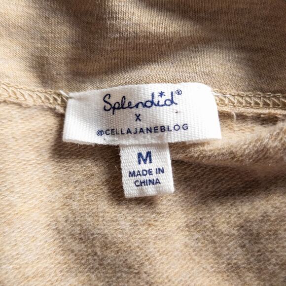 Splendid Knit Jumpsuit Beige Size Medium Neutral Minimalist Loungewear - Picture 9 of 9